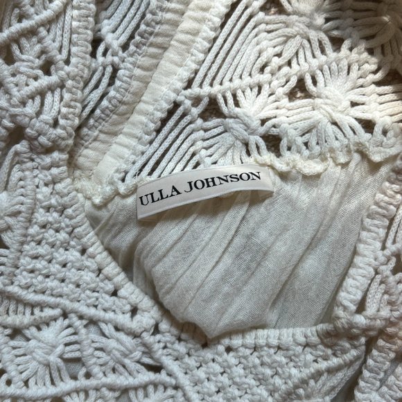 Ulla Johnson Ivory Fringe Crochet Macrame Neck Maxi Dress - Picture 5 of 5